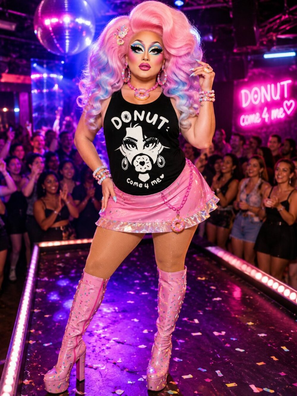 Kim Chi RuPaul's Drag Race RARE Tank Top Donut Come For Me Discontinued Small
